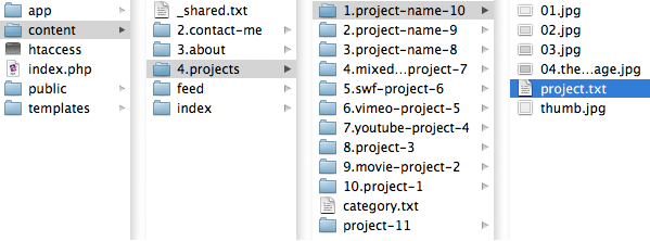 Screenshot of /content folder with 'project.txt' selected