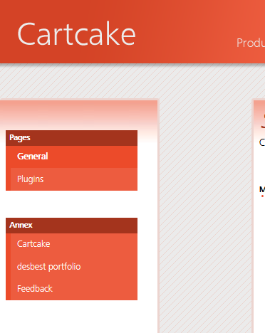 Cartcake settings