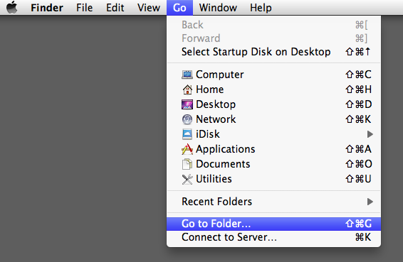 Go to Folder in OSX